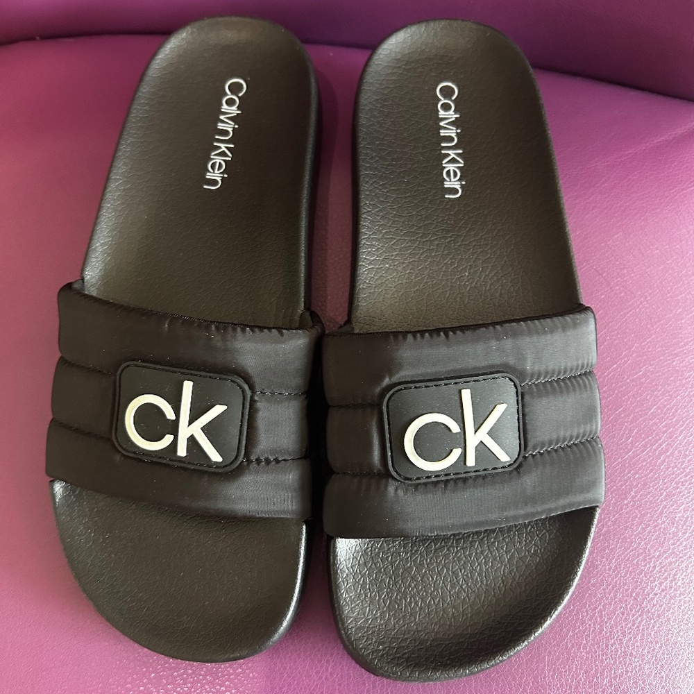 Never Worn - Calvin Klein Slides - image 1